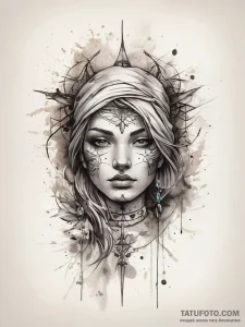 Tattoo sketch path, artistic tattoo sketch, o... - эскиз тату (№1757425128_0, 09.09.2025 13:38) — Tatufoto.com