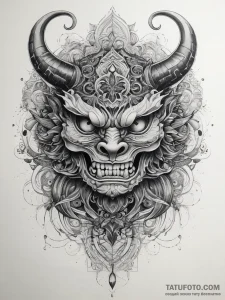 Tattoo sketch yokai, concept art for tattoo,... - эскиз тату (№1757425922_0, 09.09.2025 13:52) — Tatufoto.com