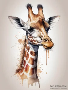 Tattoo sketch african giraffe, tattoo sketch... - эскиз тату (№1757426318_0, 09.09.2025 13:58) — Tatufoto.com