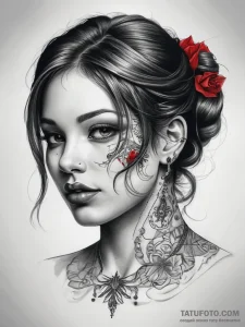 Tattoo sketch blessed character, ink illustra... - эскиз тату (№1757427492_0, 09.09.2025 14:18) — Tatufoto.com