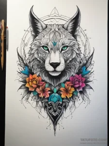 Tattoo sketch mystical land, artistic tattoo... - эскиз тату (№1757428460_0, 09.09.2025 14:34) — Tatufoto.com