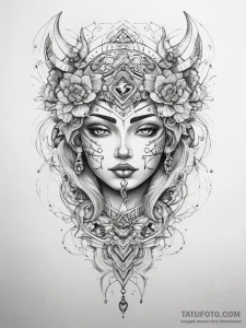 Fusion and complex designs - эскиз тату (№1757429040_0, 09.09.2025 14:44) — Tatufoto.com
