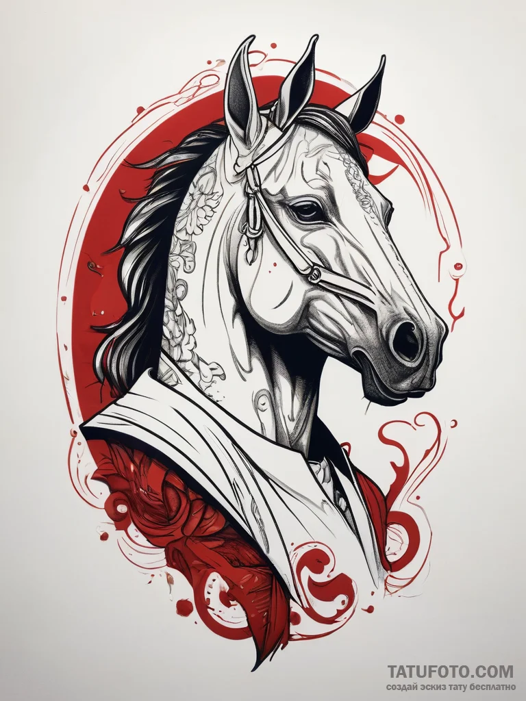 Tattoo sketch bojack horseman silhouette, tat... - эскиз тату (№1757431033_0, 09.09.2025 15:17) — Tatufoto.com