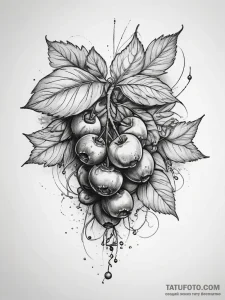 Tattoo sketch magical berries, tattoo sketch... - эскиз тату (№1757431428_0, 09.09.2025 15:23) — Tatufoto.com