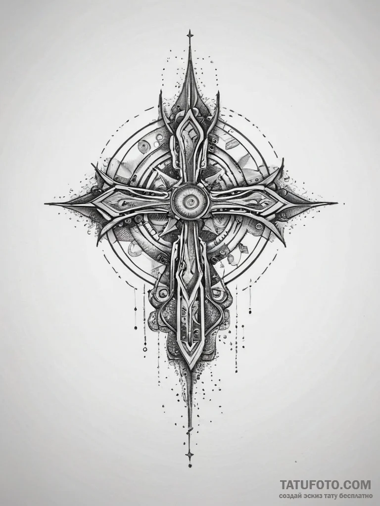 Tattoo sketch cosmic being, ink illustration... - эскиз тату (№1757432015_0, 09.09.2025 15:33) — Tatufoto.com