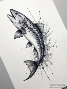 Tattoo sketch russian sturgeon, concept art f... - эскиз тату (№1757432605_0, 09.09.2025 15:43) — Tatufoto.com