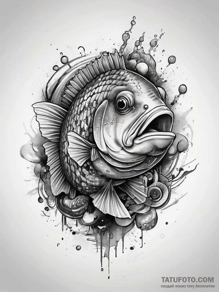 Tattoo sketch rock bass, tattoo sketch design... - эскиз тату (№1757433582_0, 09.09.2025 15:59) — Tatufoto.com