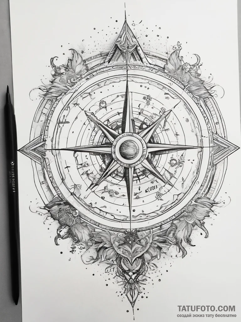 Tattoo sketch celestial map - эскиз тату (№1757433775_0, 09.09.2025 16:02) — Tatufoto.com