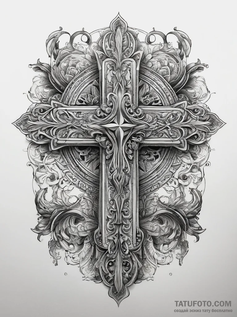 Tattoo sketch holy representation, tattoo lin... - эскиз тату (№1757433968_0, 09.09.2025 16:06) — Tatufoto.com