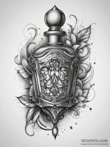 Tattoo sketch perfume tattoo, ink illustratio... - эскиз тату (№1757434171_0, 09.09.2025 16:09) — Tatufoto.com
