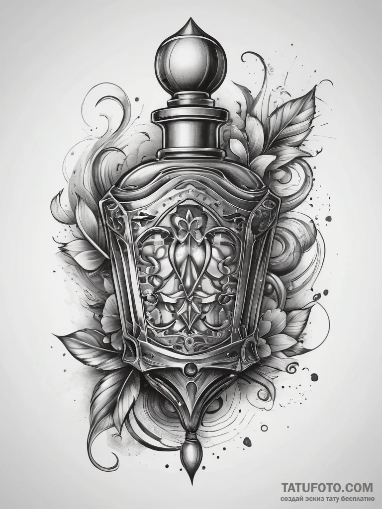 Tattoo sketch perfume tattoo, ink illustratio... - эскиз тату (№1757434171_0, 09.09.2025 16:09) — Tatufoto.com