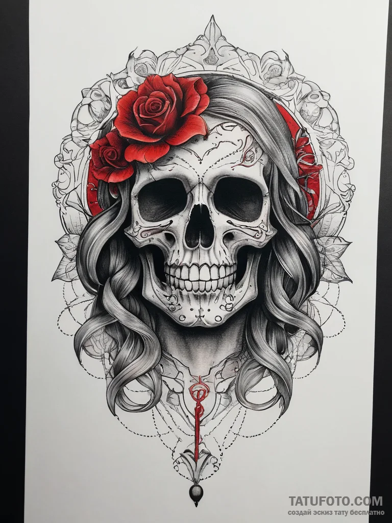 Tattoo sketch death, tattoo drawing outline,... - эскиз тату (№1757434561_0, 09.09.2025 16:16) — Tatufoto.com