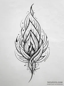 Tattoo sketch fire, artistic tattoo sketch, m... - эскиз тату (№1757435932_0, 09.09.2025 16:38) — Tatufoto.com
