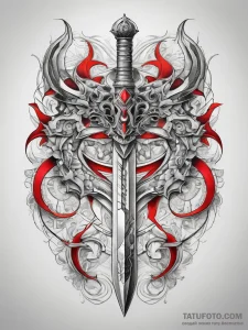 Tattoo sketch узор в виде оружия, tattoo sket... - эскиз тату (№1757436922_0, 09.09.2025 16:55) — Tatufoto.com