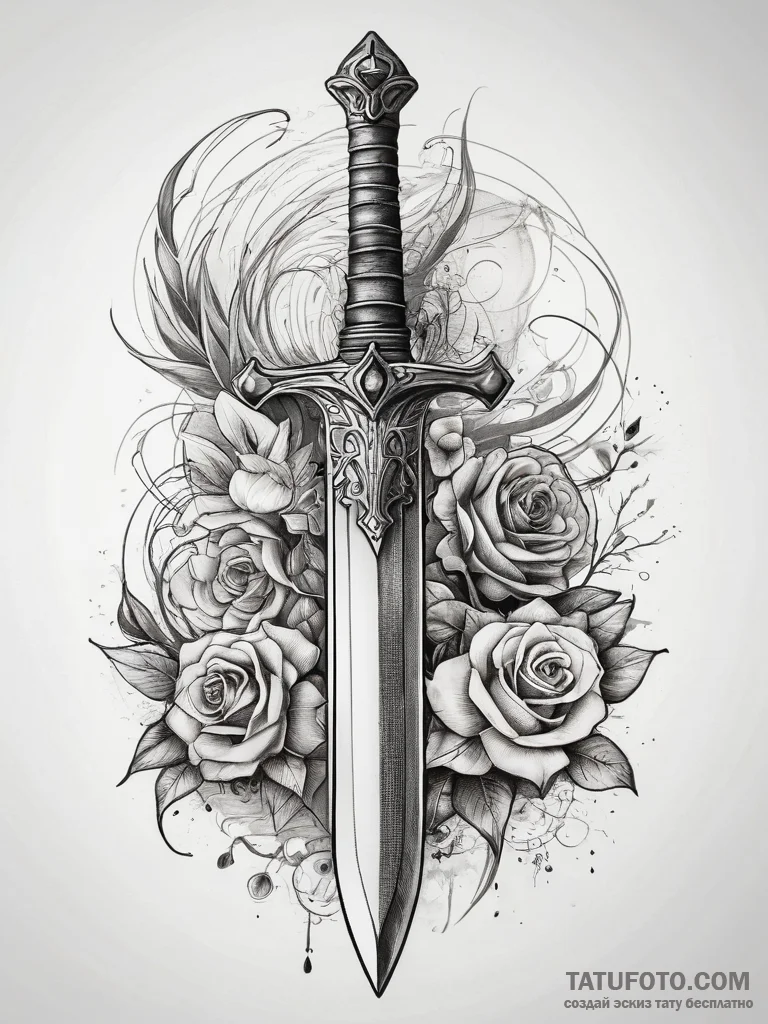 Tattoo sketch sword tattoo, tattoo line art,... - эскиз тату (№1757437713_0, 09.09.2025 17:08) — Tatufoto.com