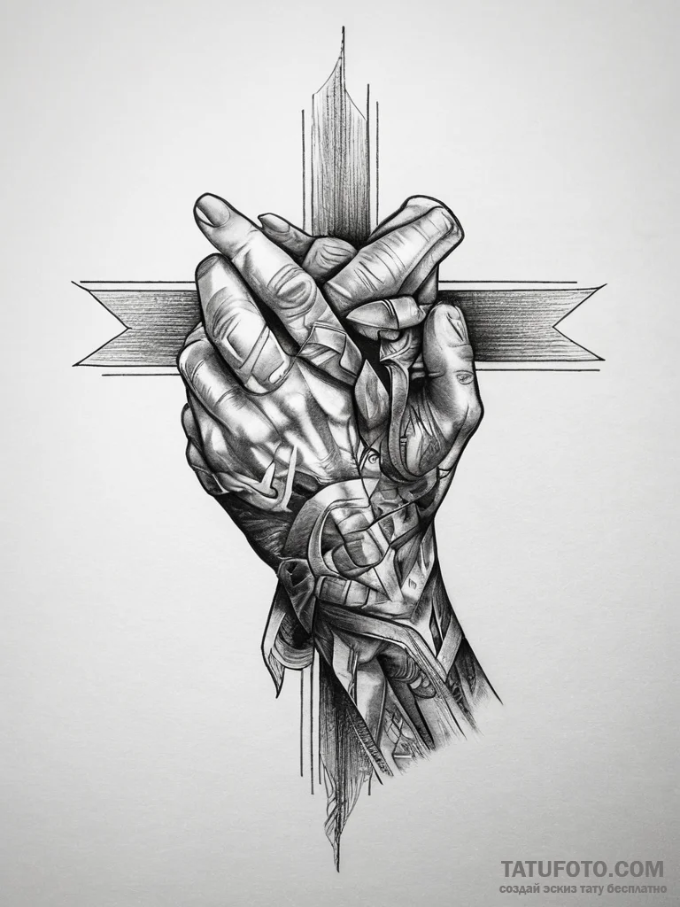 Tattoo sketch hands with a knot, tattoo sketc... - эскиз тату (№1757437914_0, 09.09.2025 17:11) — Tatufoto.com