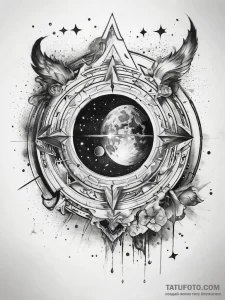 Tattoo sketch cosmic beginning - эскиз тату (№1757439064_0, 09.09.2025 17:31) — Tatufoto.com