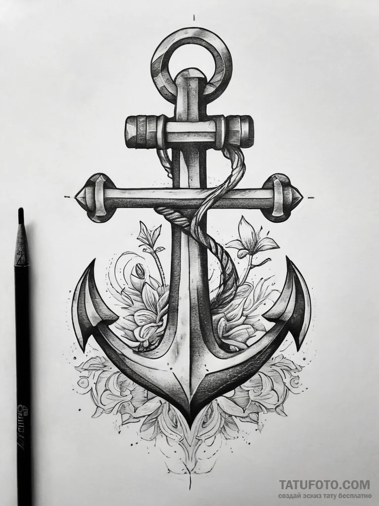 Tattoo sketch anchor tattoo, tattoo sketch de... - эскиз тату (№1757439457_0, 09.09.2025 17:37) — Tatufoto.com