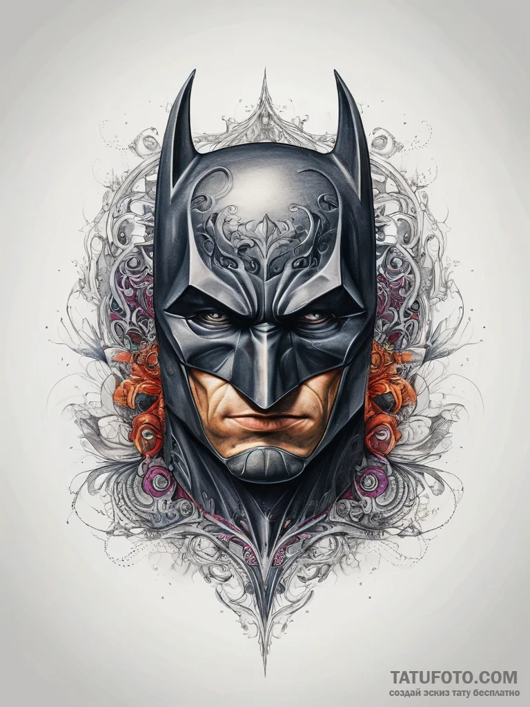 Tattoo sketch the dark knight batman, artisti... - эскиз тату (№1757440629_0, 09.09.2025 17:57) — Tatufoto.com