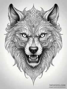 Tattoo sketch werewolf, tattoo drawing outlin... - эскиз тату (№1757444158_0, 09.09.2025 18:55) — Tatufoto.com