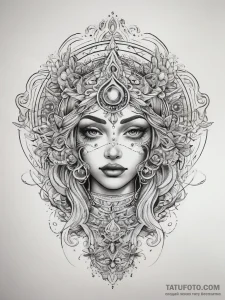 Tattoo sketch cosmic entity, tattoo drawing o... - эскиз тату (№1757445323_0, 09.09.2025 19:15) — Tatufoto.com