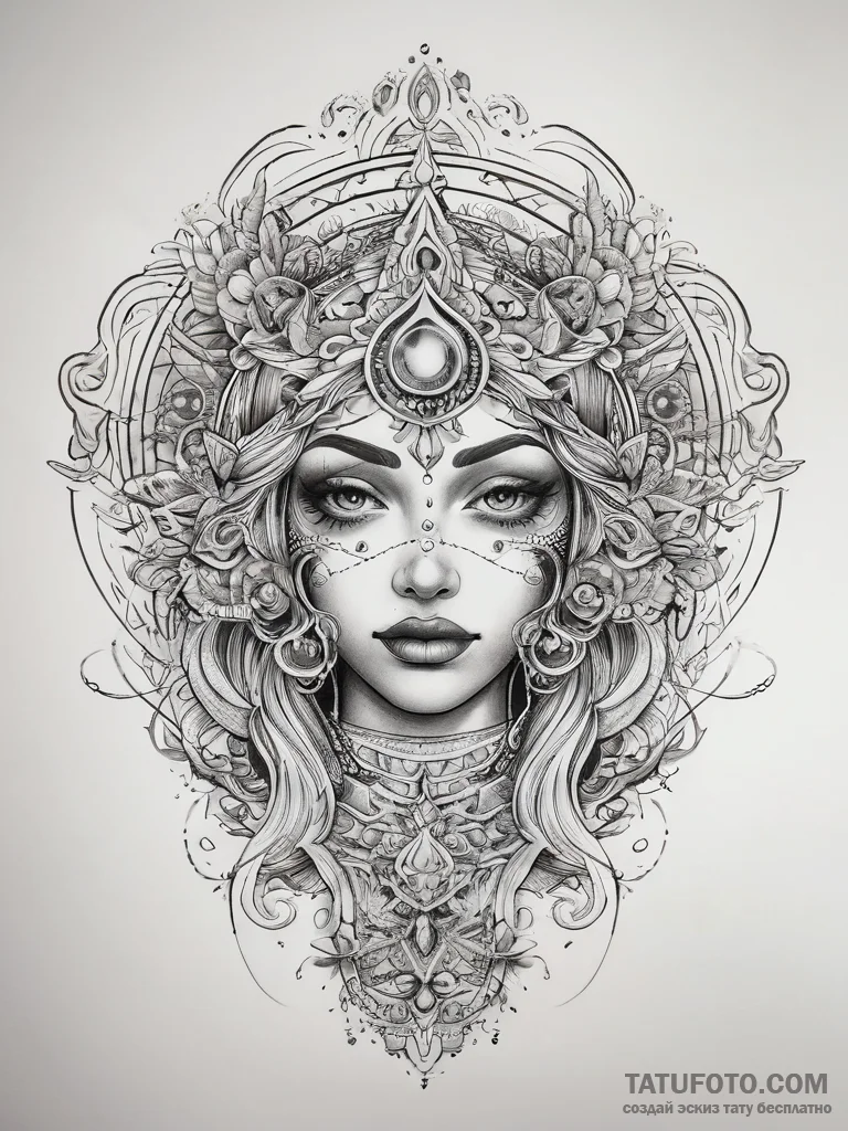 Tattoo sketch cosmic entity, tattoo drawing o... - эскиз тату (№1757445323_0, 09.09.2025 19:15) — Tatufoto.com