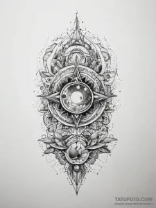 Tattoo sketch cosmic fable, tattoo flash shee... - эскиз тату (№1757445711_0, 09.09.2025 19:21) — Tatufoto.com