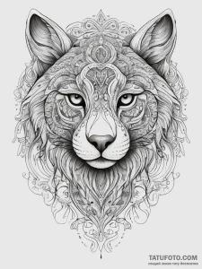 Tattoo sketch a symbolic animal, ink illustra... - эскиз тату (№1757447474_0, 09.09.2025 19:51) — Tatufoto.com