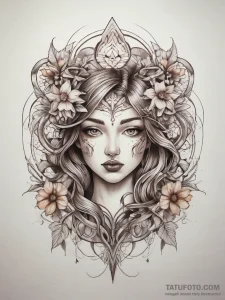 Tattoo sketch brown, artistic tattoo sketch,... - эскиз тату (№1757448461_0, 09.09.2025 20:07) — Tatufoto.com