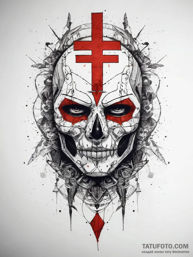 Tattoo sketch mask, tattoo sketch design, tra... - эскиз тату (№1757450030_0, 09.09.2025 20:33) — Tatufoto.com