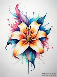 Tattoo sketch узор в виде лилии, artistic tat... - эскиз тату (№1757451402_0, 09.09.2025 20:56) — Tatufoto.com