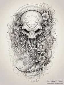 Tattoo sketch jellyfish tattoo, tattoo drawin... - эскиз тату (№1757452589_0, 09.09.2025 21:16) — Tatufoto.com