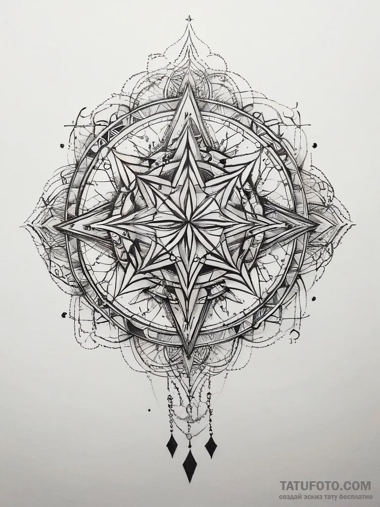 Tattoo sketch cloud with a star, artistic tat... - эскиз тату (№1757452992_0, 09.09.2025 21:23) — Tatufoto.com