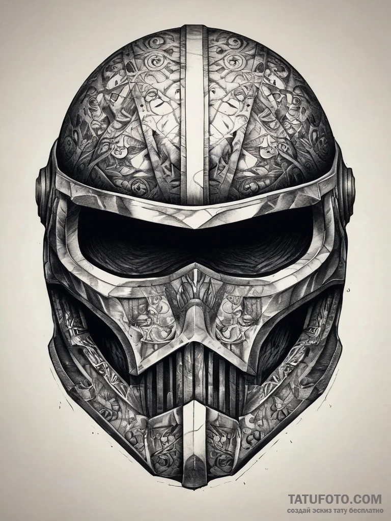 Tattoo sketch helmet, artistic tattoo sketch,... - эскиз тату (№1757455573_0, 09.09.2025 22:06) — Tatufoto.com