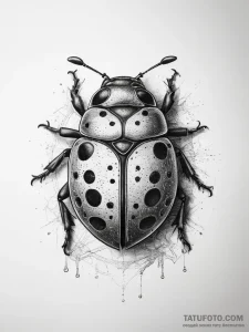 Tattoo sketch ladybird - эскиз тату (№1757455782_0, 09.09.2025 22:09) — Tatufoto.com