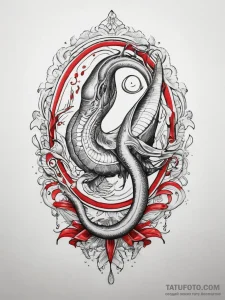 Tattoo sketch ribbon eel, tattoo line art, fi... - эскиз тату (№1757456952_0, 09.09.2025 22:29) — Tatufoto.com