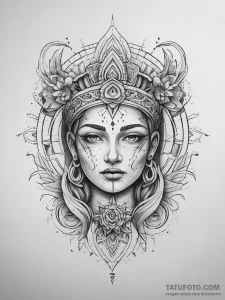 Tattoo sketch spiritual representation, tatto... - эскиз тату (№1757457552_0, 09.09.2025 22:39) — Tatufoto.com