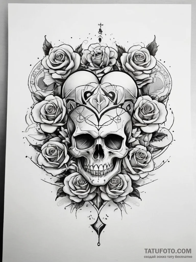 Tattoo sketch heart, tattoo drawing outline,... - эскиз тату (№1757460146_0, 09.09.2025 23:22) — Tatufoto.com