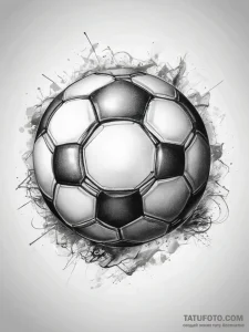 Tattoo sketch referee soccer ball, tattoo lin... - эскиз тату (№1757460753_0, 09.09.2025 23:32) — Tatufoto.com