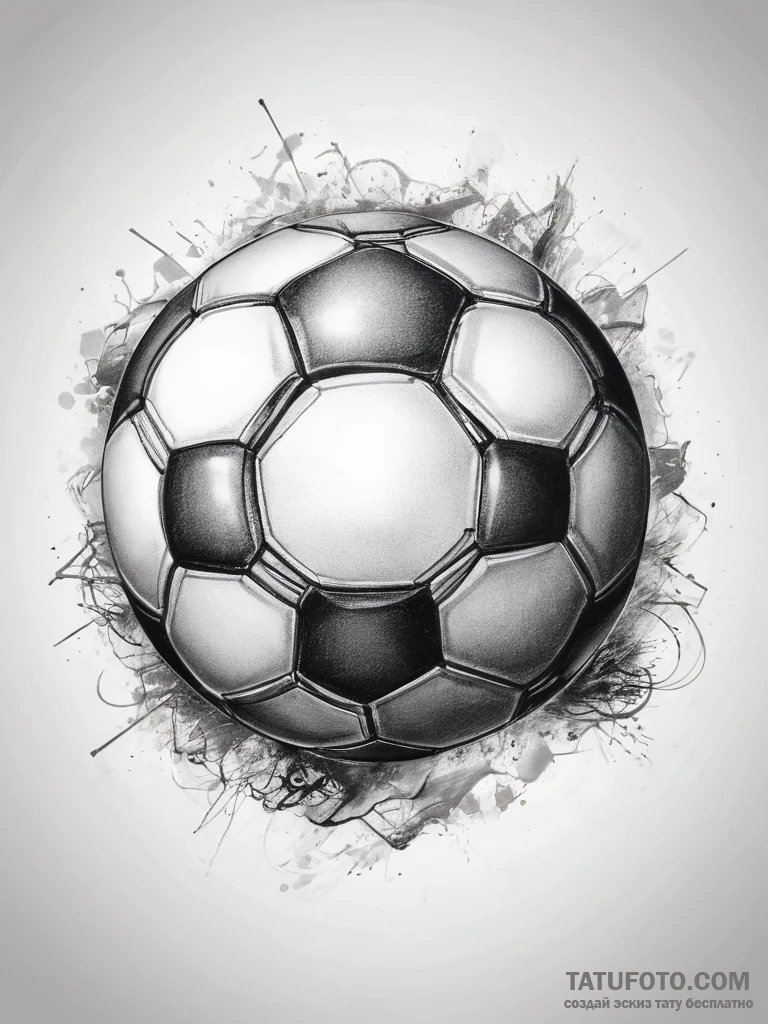 Tattoo sketch referee soccer ball, tattoo lin... - эскиз тату (№1757460753_0, 09.09.2025 23:32) — Tatufoto.com