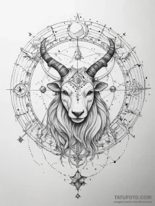 Tattoo sketch constellation zodiac - эскиз тату (№1757462130_0, 09.09.2025 23:55) — Tatufoto.com