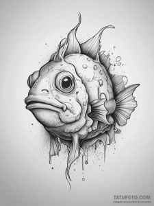 Tattoo sketch frogfish, tattoo flash sheet de... - эскиз тату (№1757463348_0, 10.09.2025 00:15) — Tatufoto.com