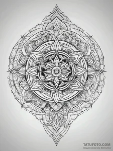 Tattoo sketch blessed art, ink illustration f... - эскиз тату (№1757464139_0, 10.09.2025 00:28) — Tatufoto.com