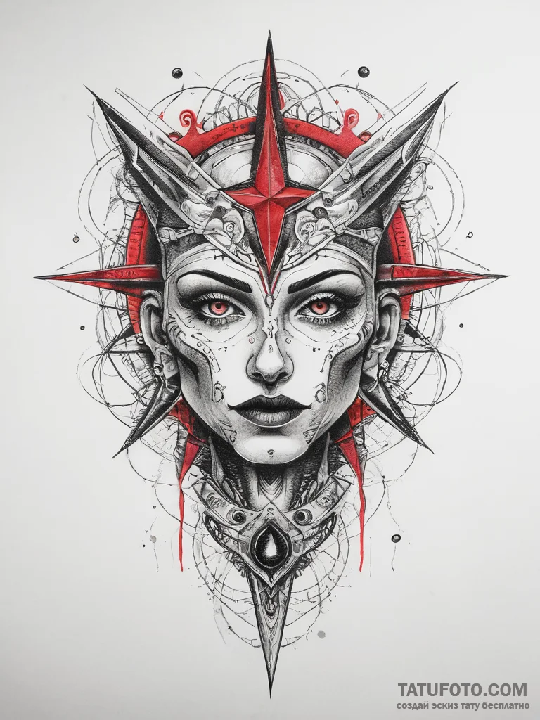 Tattoo sketch cosmic courage, tattoo flash sh... - эскиз тату (№1757464932_0, 10.09.2025 00:42) — Tatufoto.com