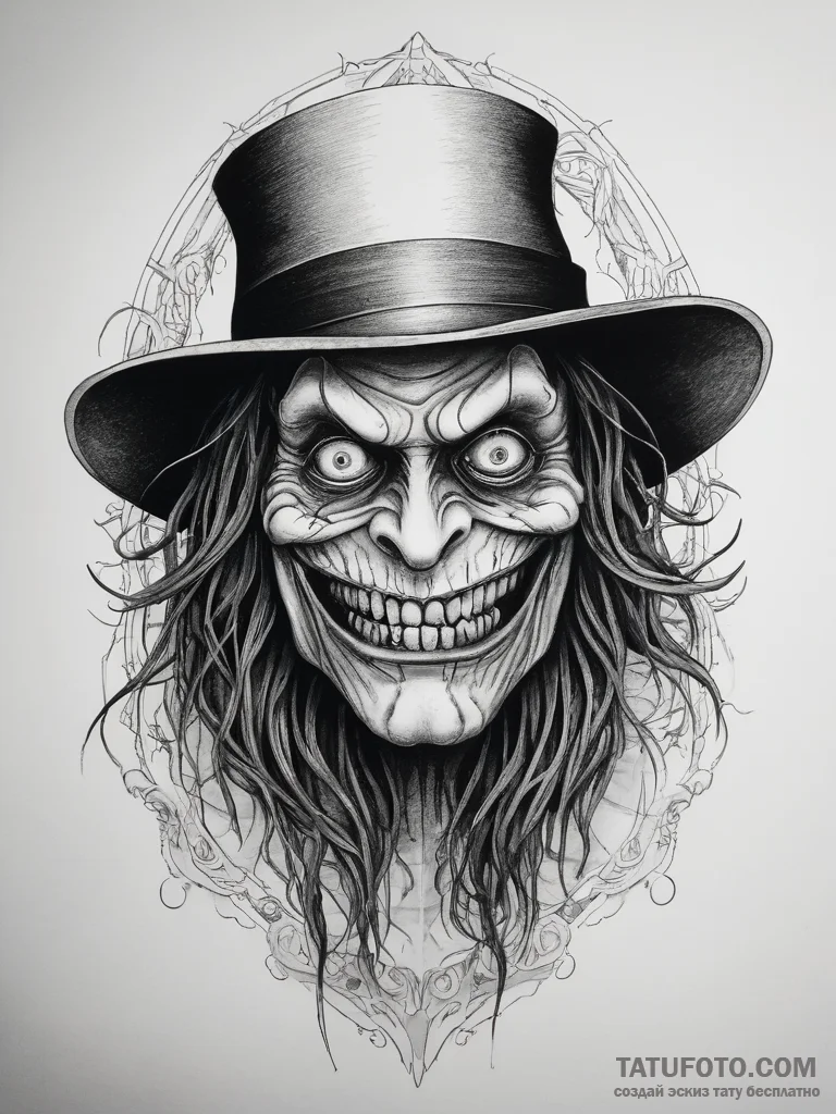 Tattoo sketch the babadook monster, tattoo dr... - эскиз тату (№1757506925_0, 10.09.2025 12:22) — Tatufoto.com