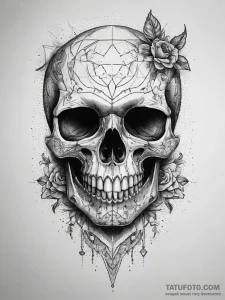 Tattoo sketch skull, tattoo sketch design, mu... - эскиз тату (№1757507711_0, 10.09.2025 12:35) — Tatufoto.com