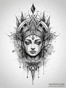 Tattoo sketch spiritual fount, tattoo drawing... - эскиз тату (№1757508099_0, 10.09.2025 12:41) — Tatufoto.com