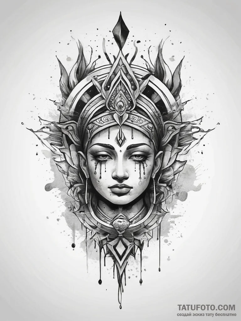 Tattoo sketch spiritual fount, tattoo drawing... - эскиз тату (№1757508099_0, 10.09.2025 12:41) — Tatufoto.com