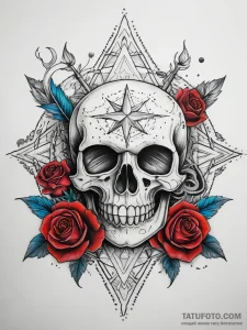 Tattoo sketch slavic embroidery pattern with... - эскиз тату (№1757508683_0, 10.09.2025 12:51) — Tatufoto.com