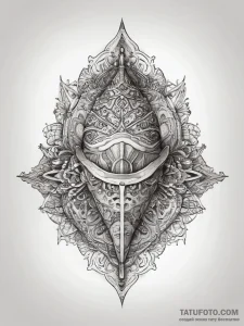 Tattoo sketch conch, ink illustration for tat... - эскиз тату (№1757510040_0, 10.09.2025 13:14) — Tatufoto.com